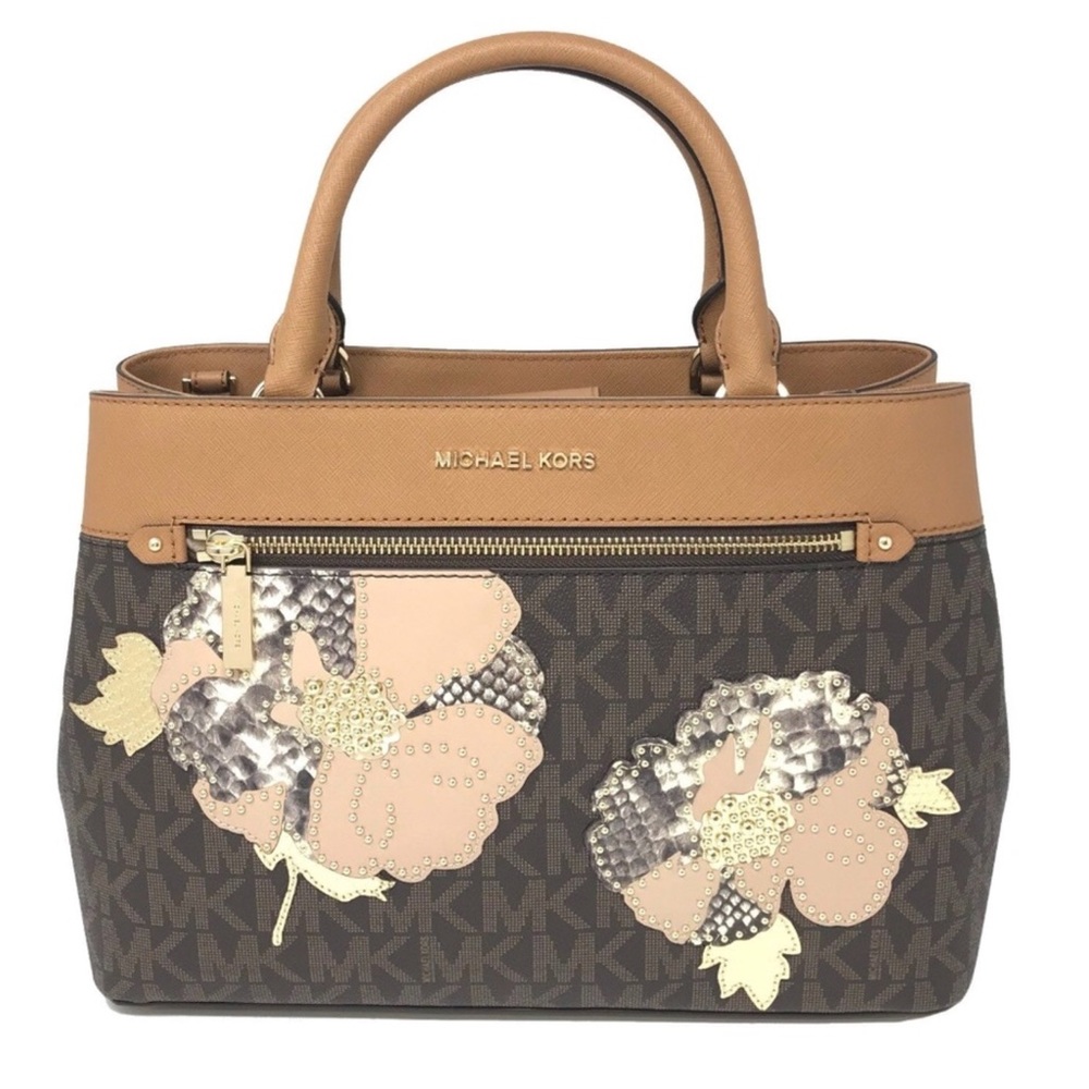 Michael Kors Brown/Acorn Floral Hailee